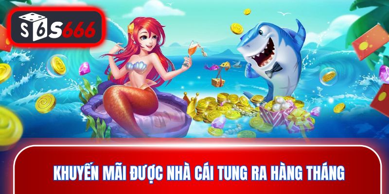 Khuyến mãi được nhà cái tung ra hàng tháng